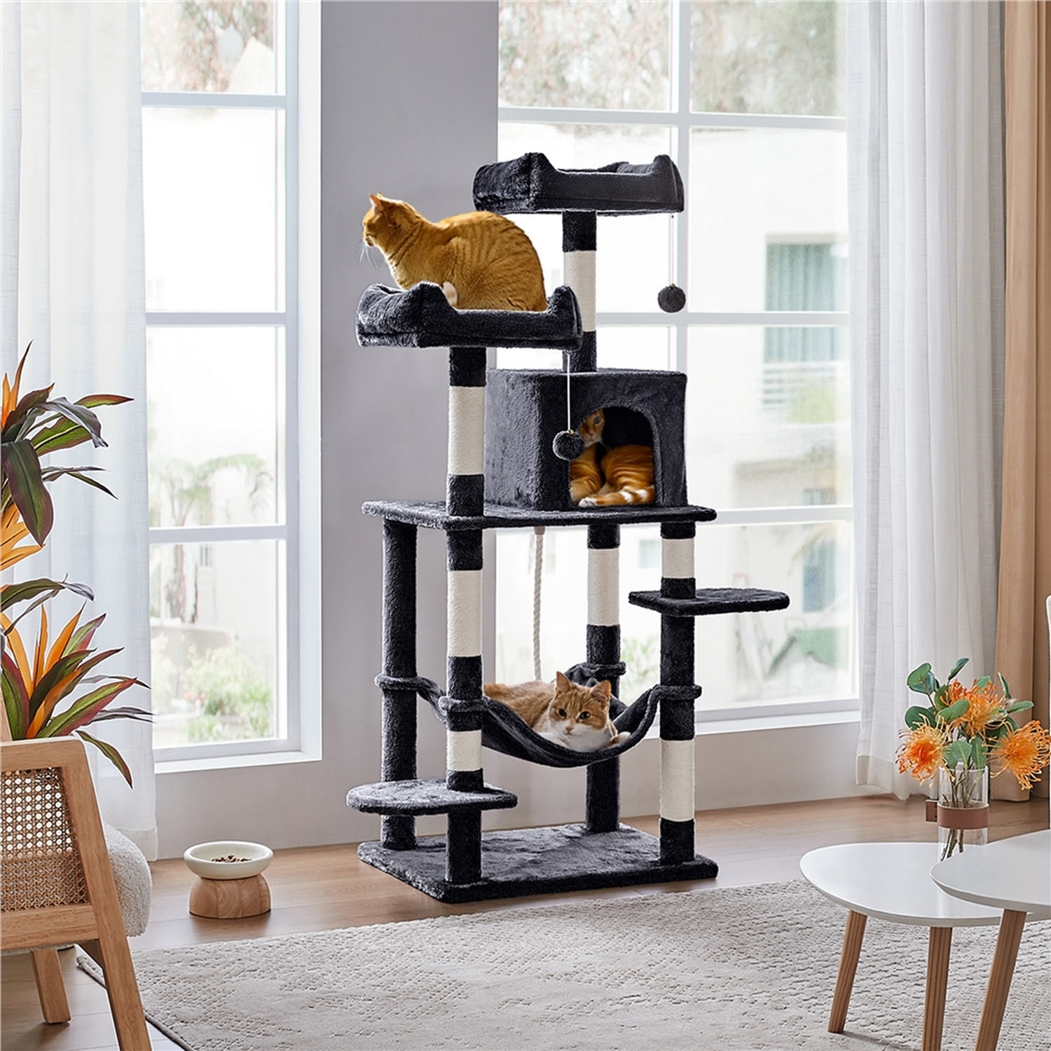 Large Cat Tree with Scratching Posts
