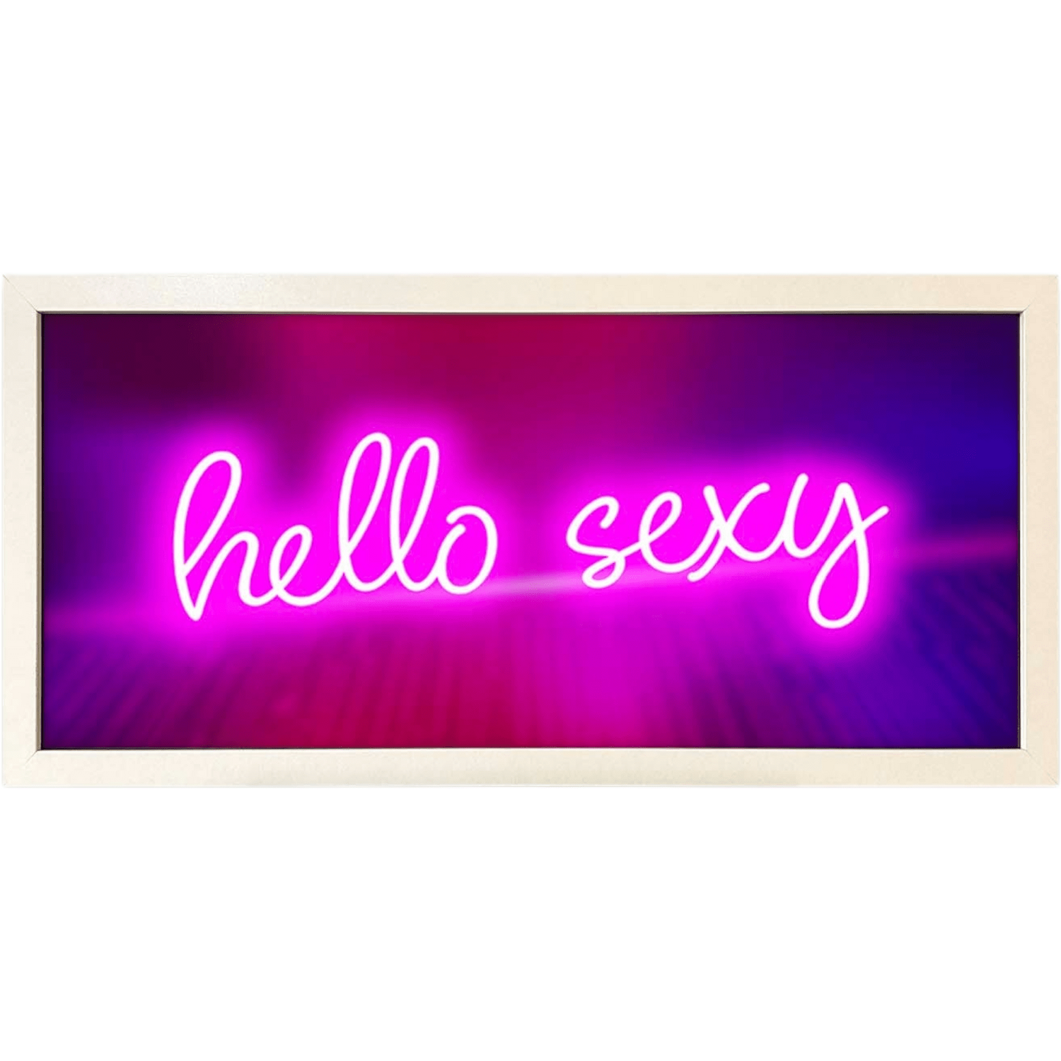 Wall Art Framed Print Home Hello Sexy - White