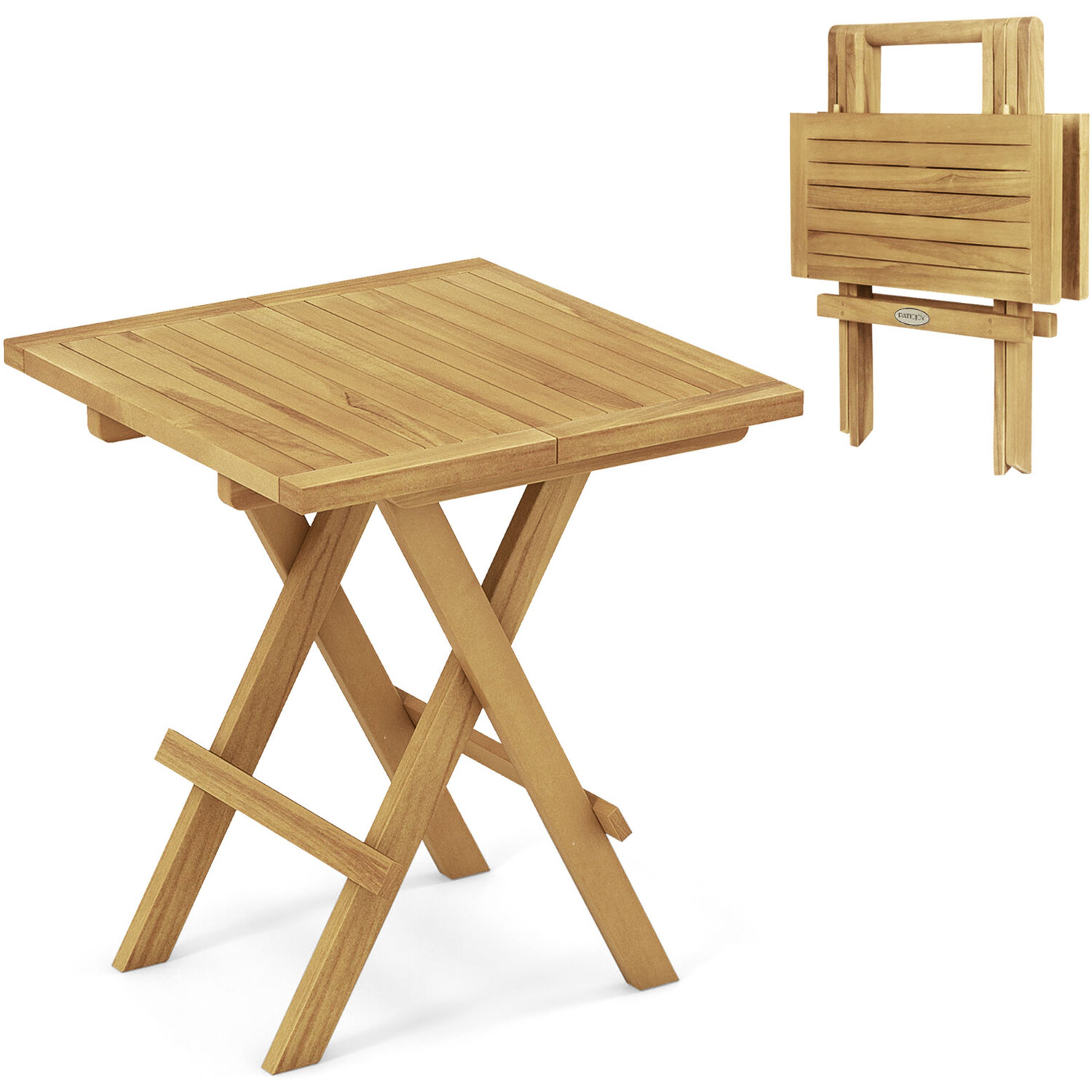 Costway Square Coffee Table - Natural