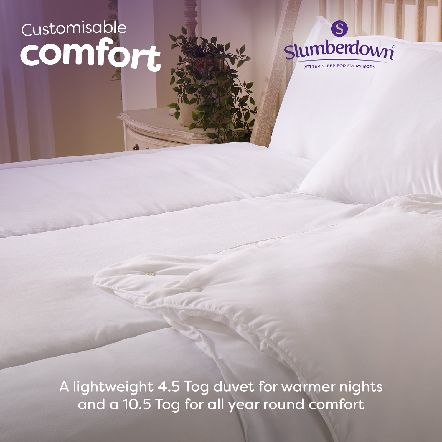Slumberdown All Seasons Combi 15 Tog Duvet - White Single