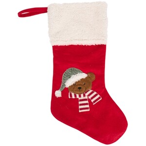 Traditional Christmas Bear Stocking