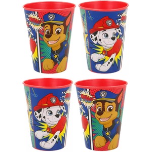 Paw Patrol Chase Set of 4 Plastic Drinking Juice Cup 260ML