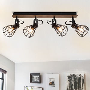 COSYLYTE Kendan 4 Light Spotlight with Wooden Backplate