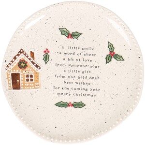 Festive Stone Gingerbread Plate