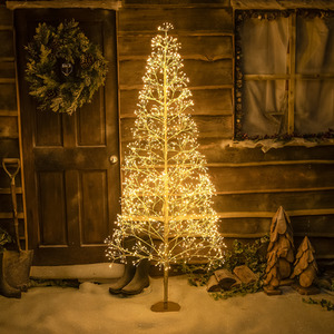 Gold Wire Tree with Warm White LED and Timer