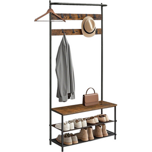 Coat Rack Stand with Shoe Storage