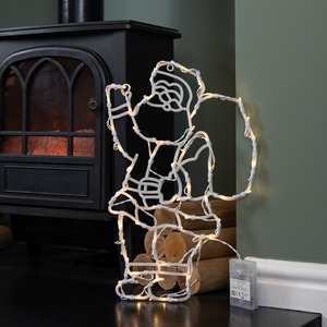Light up Hanging Christmas Santa with Warm White LEDs