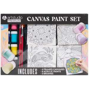 16 Piece Canvas Paint Set