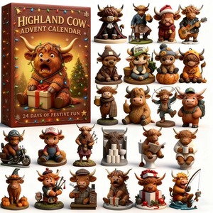 2D Christmas Highland Cow Advent Calendar