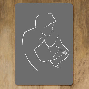 Drawing of a couple in one line Designer Placemat Set