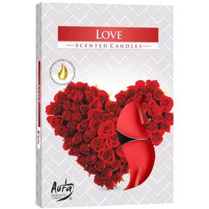 Set of 6 Love Scented Tealights for Romance