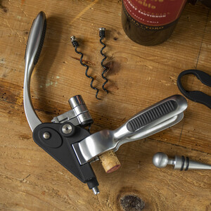 BarCraft Deluxe Lever-Arm Corkscrew Gift Set