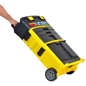 SwitZer Yellow Workshop Stackable Rollin Tool Box 3 in 1 Tilting Bin
