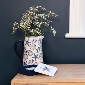Seashell Ceramic Water Drinks Jug Flower Vase