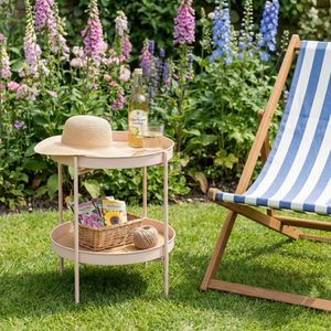 Flora Pink Outdoor Coffee Table Garden Table for Balcony