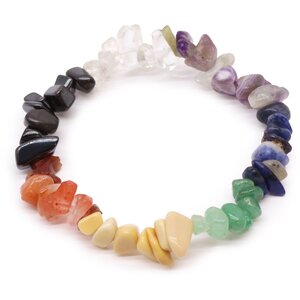 Chakra Stone Bracelet with Amethyst, Quartz  More - Energy Balance