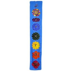 Chakra Drop Banner - Sky Blue Bali Batik Wall Art 183x35cm