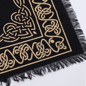 Esoteric Fringed Altar Cloth Pentagon Design for Rituals Meditation