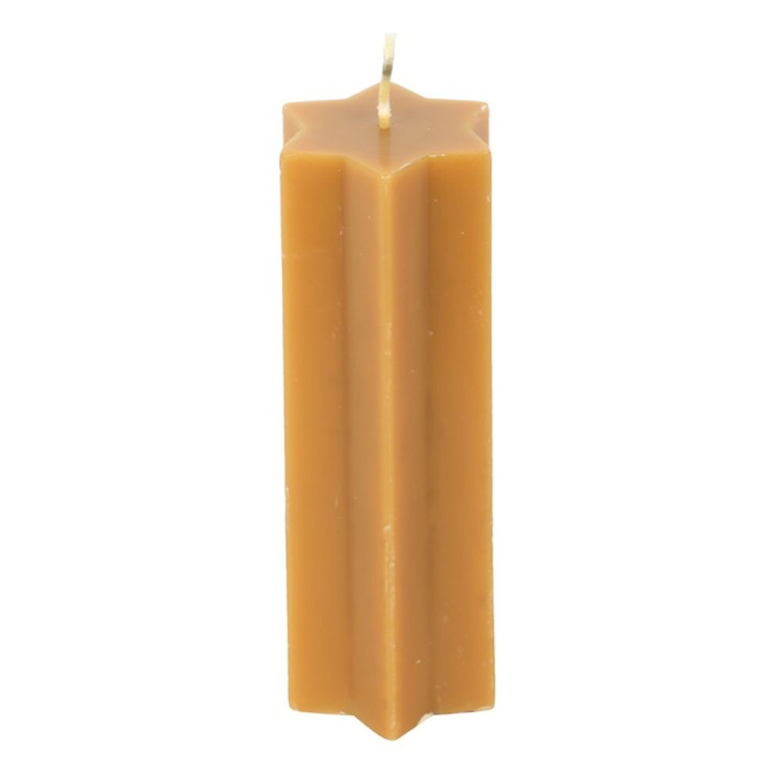 Gold Starry Night Taper Candle Festive Unscented Dazzling Decor - Orange
