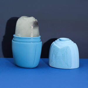 Blue Silicone Ice Face Roller Reduce Puffiness Refresh Skin