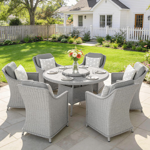 Outsunny Garden Dining Set with Turntable