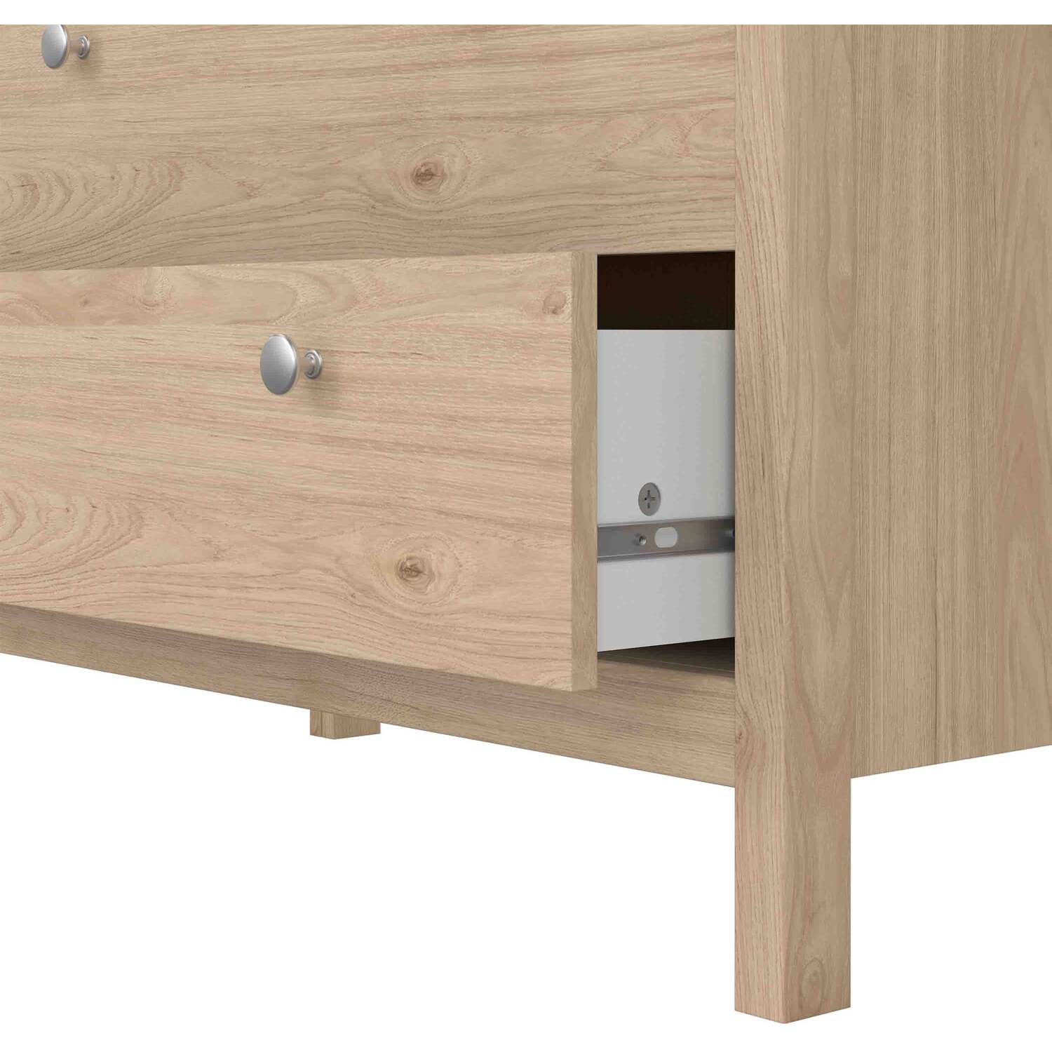 Gossmere 3-Drawer Chest - Hickory Oak Effect, Matt Natural Finish - Natural
