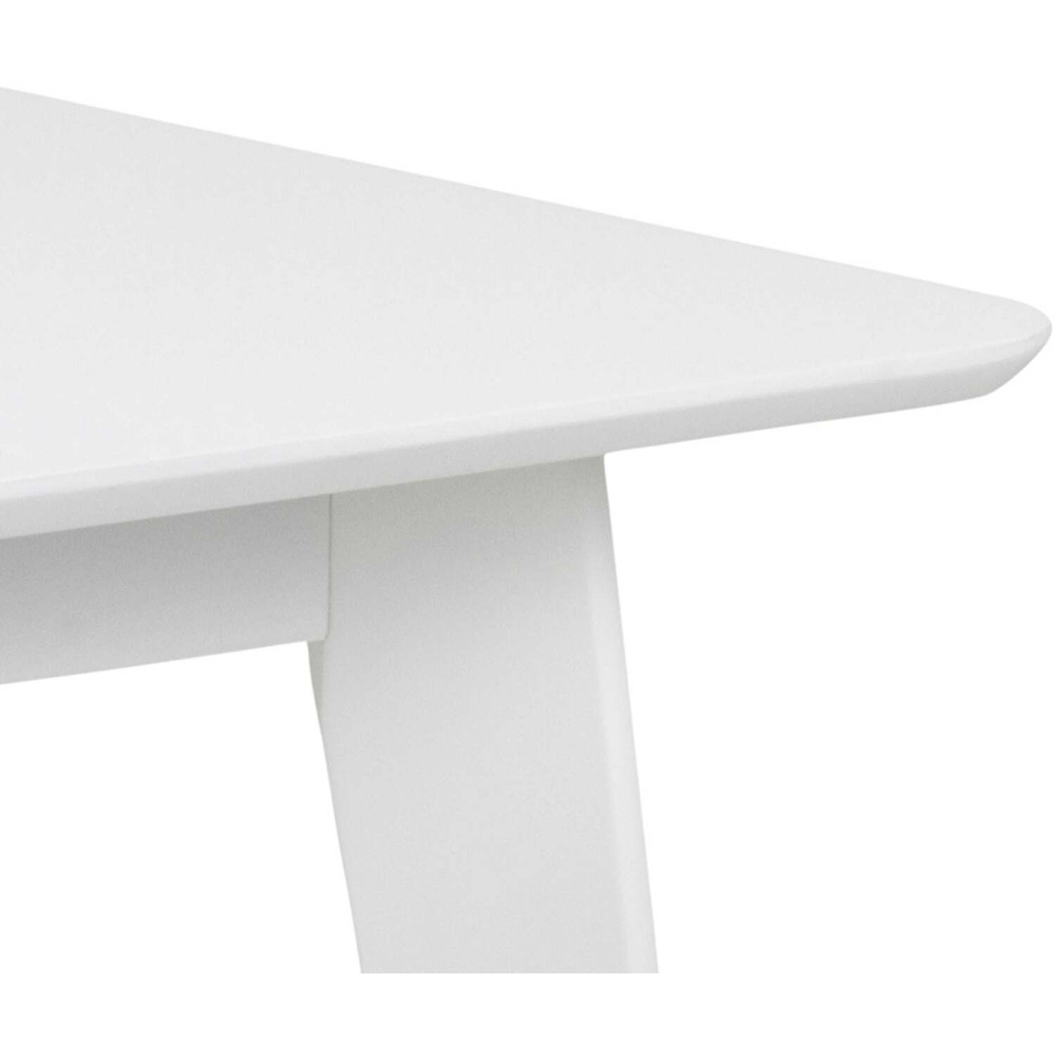 Krakow Extendable White Dining Table With 4 Chairs - White