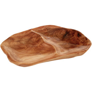 Savin 2 Section Serving Dish in Cedarwood