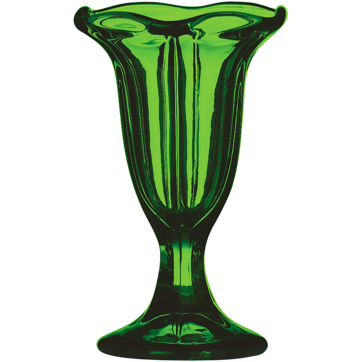 Vidrio Green Coloured Glass Sundae Dish - Green