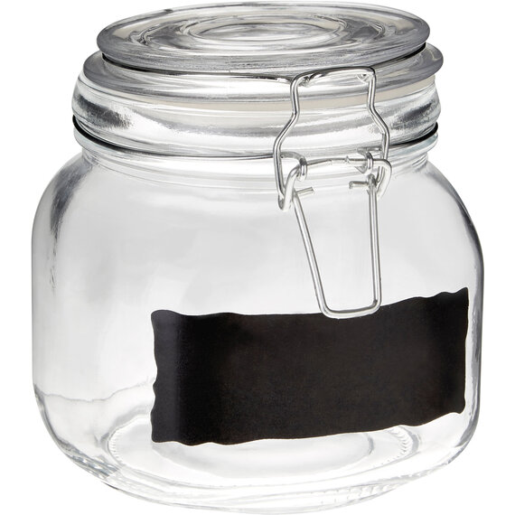 Grocer 900ml Glass Storage Jar with Clip Top Lid