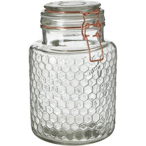 Apiary Textured Glass Jar 1300ml