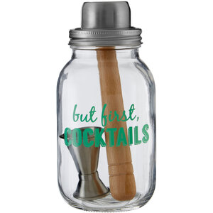 Ara 3 Piece But First Cocktails Jar