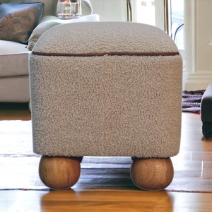Solid wood Serenity Footstool with Ball Feet