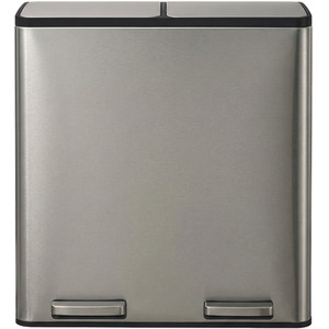 SONGMICS 2 x 8 Gallon Silver Dual Compartment Pedal Bin