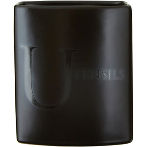 Black Text Utensil Holder