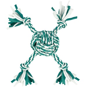 HugglePets Recycled T-Shirt Ball Tug Dog Toy
