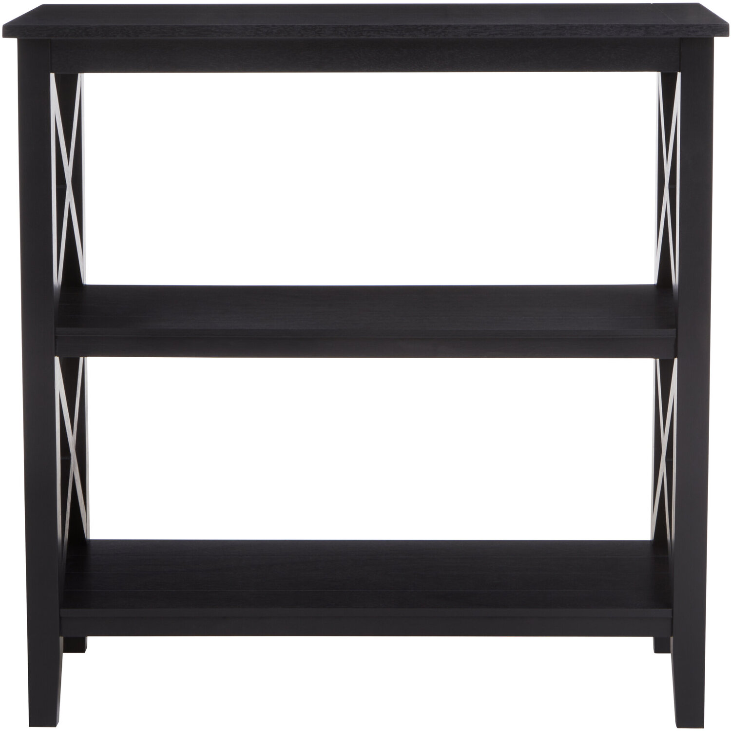 Heritage Two Shelf Black Bookcase - Black