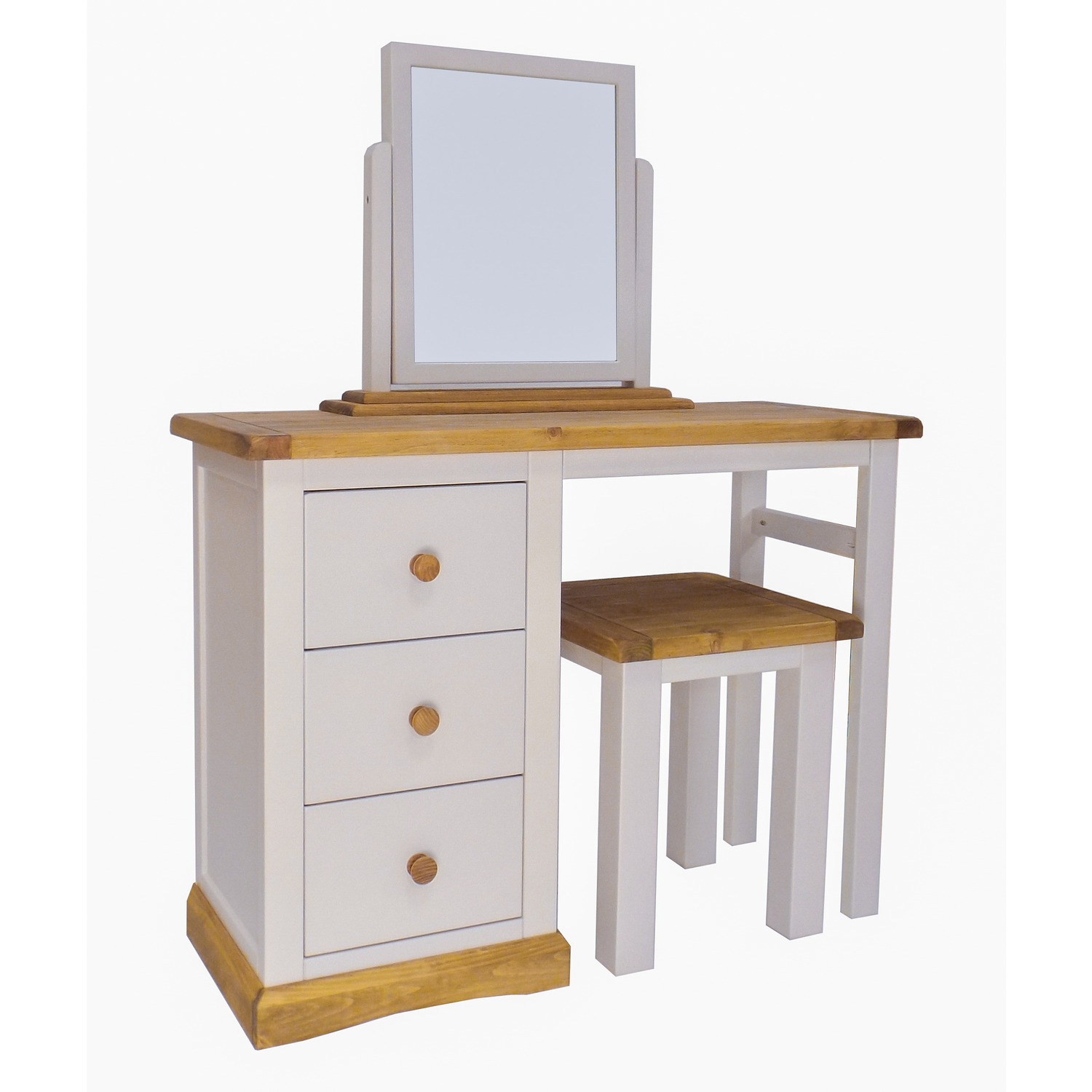 Cabinet Bits Bomporto 3 Drawer Dressing Table Set - Grey