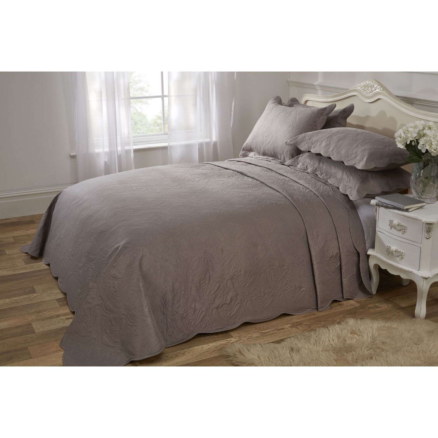Athena Bedspread Set For Single Bed - Cream