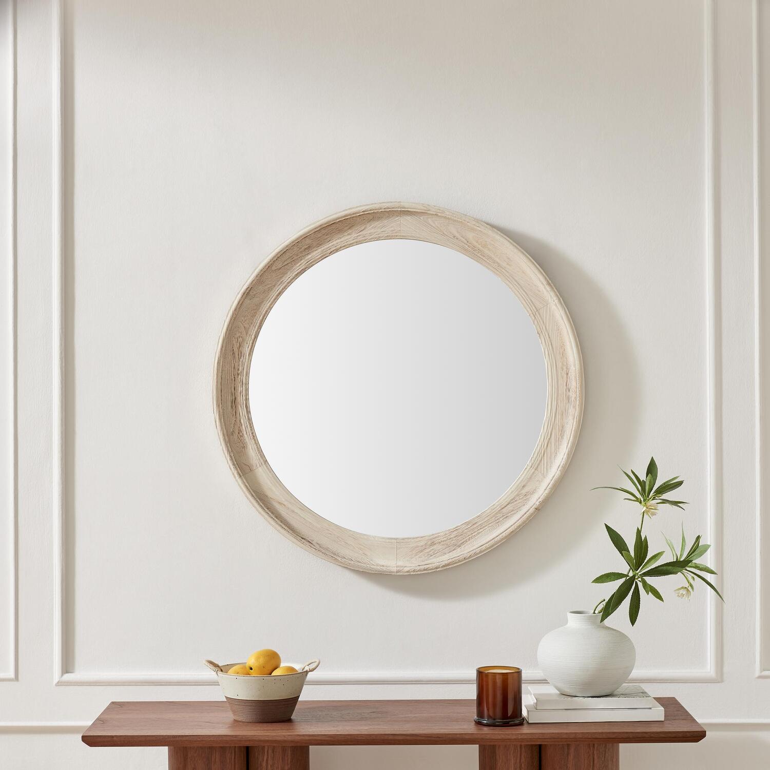 Image of Rebecca Oak Wood Medium 80x80cm Round&hellip;