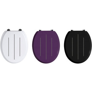 Black Toilet Seat With Diamante Detail