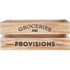 Naresso Natural Wood Groceries and Provisions Crate