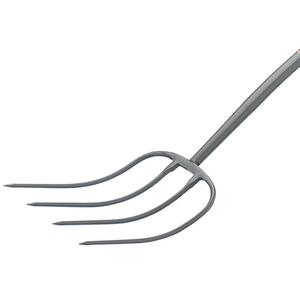 Bulldog All Metal 4 Prong Manure Fork T Handle
