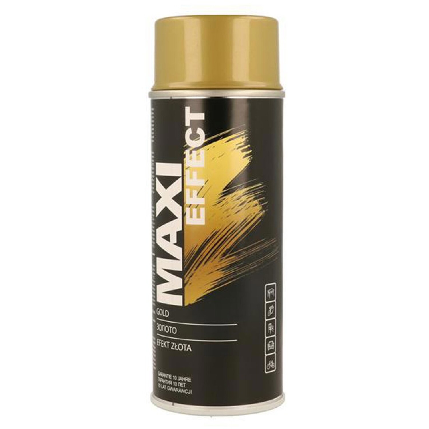 Maxicolor Metallic Effect Gold Spray Paint 400ml Wood Metal Plastic Fast Drying - Image 4