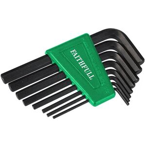 Faithfull Imperial Short Arm Hexagon Key Set, 8 Piece