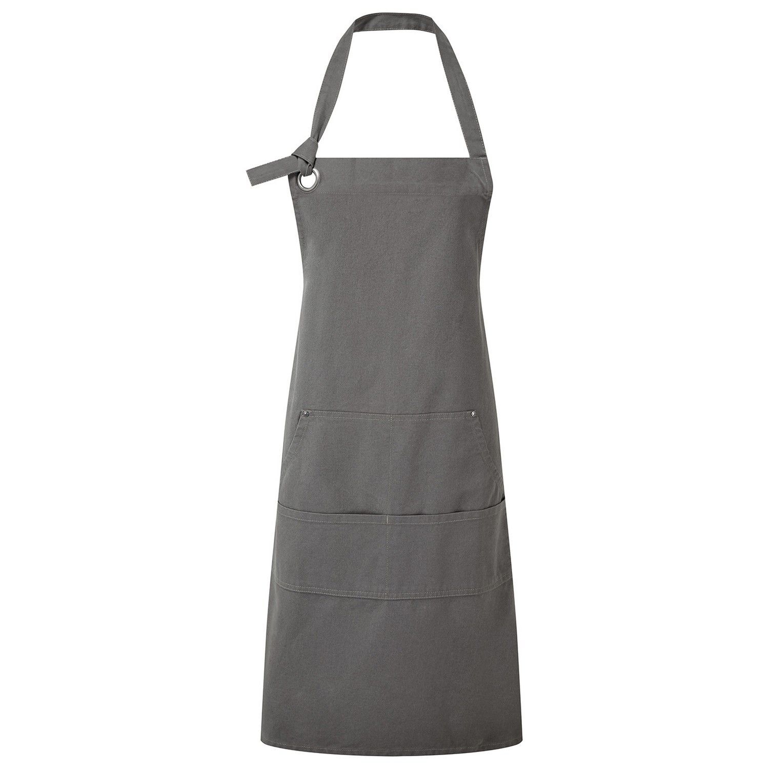 Premier Unisex Adult Cotton Canvas Pocket Apron - Dark Grey