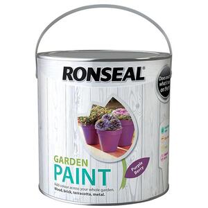 Ronseal Garden Paint Purple Berry 2.5 Litre - 37425 - Perfect for All Garden Surfaces