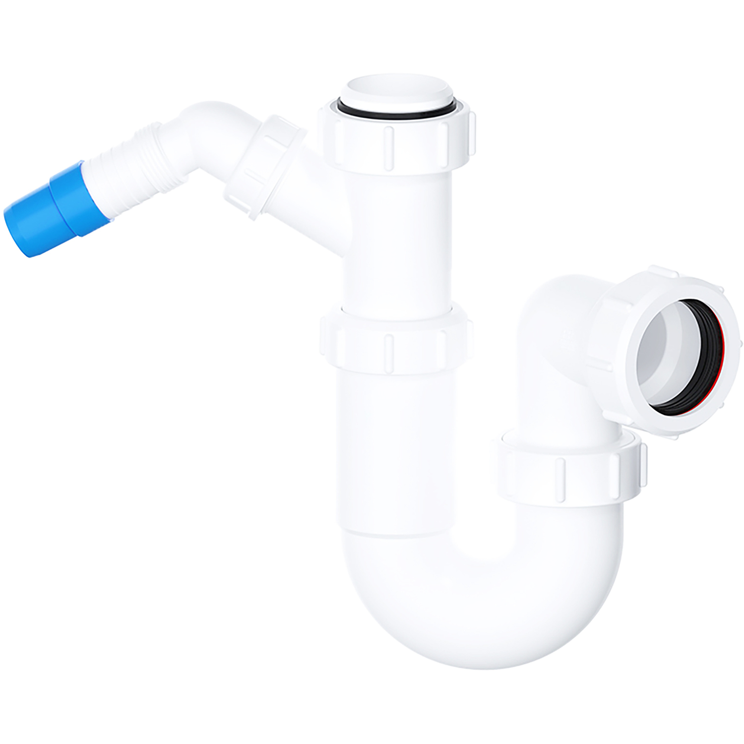 B&Q - 40mm Telescopic Sink Trap Kitchen Washing Machine Dishwasher 75mm Seal Water Discharge Kit - Image 2