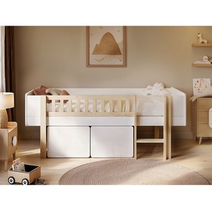 Kayla Mid Sleeper with Storage White