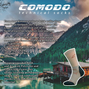1 Pack Anti Blister Bamboo Hiking Socks for Summer